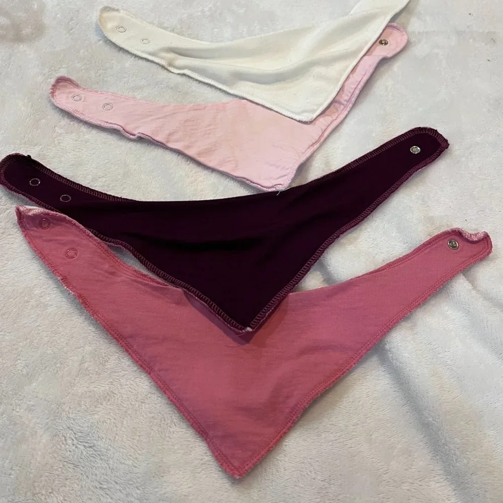 New 4 Pack Modern Baby Bandana Bibs OS NWOT